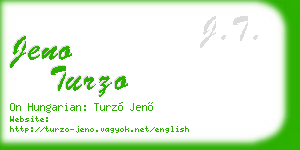 jeno turzo business card